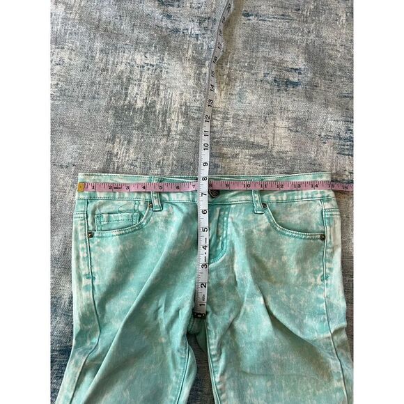 Iris Jeans Modern Vintage Light Teal Acid Wash Skinny Jeans Size 5 - Picture 8 of 9